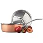 Calphalon Copper Triply 2-1/2-Quart Shallow Saucepan with Stainless Lid