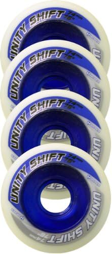 HYPER Inline Skate Wheels 74mm 76a UNITY SHIFT ROLLER HOCKEY x4 Blue