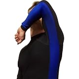 Grappling Rash Guard - Piranha Gear - Small oval - Black and Blue Long Sleeve