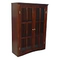 Parker 3 Shelf Glass Door Bookcase - Chestnut