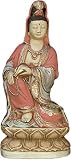 Kuan-Yin with Rosary Statue, Stone and Color