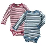 Multi Stripe Bodysuit Berry 3 6mths