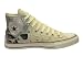 Converse Chuck Taylor All Star Hi Top Custom Unbleached White Skulls Hand Painted