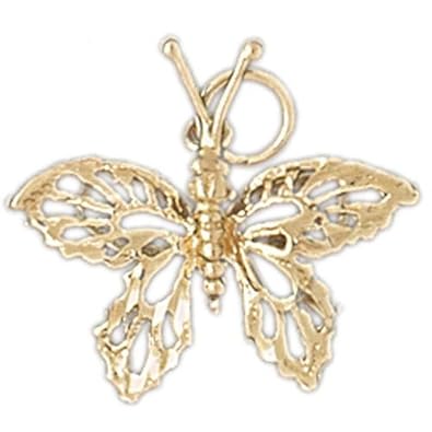 Cheap Girls Jewelry Dazzlers Solid 14k Gold Butterfly Charm Pendant Available in three colors from jewelsberry (weights: 1.5 grams only) For Sale