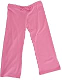 Adult Womens Low Rise Flare Cut Jersey Capri Pants Pink