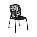 Deluxe Space Flex Raven Seat and Back Visitors Chair with Glides (2 Pack) - Raven/ Black