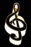 G-Clef Pin - White