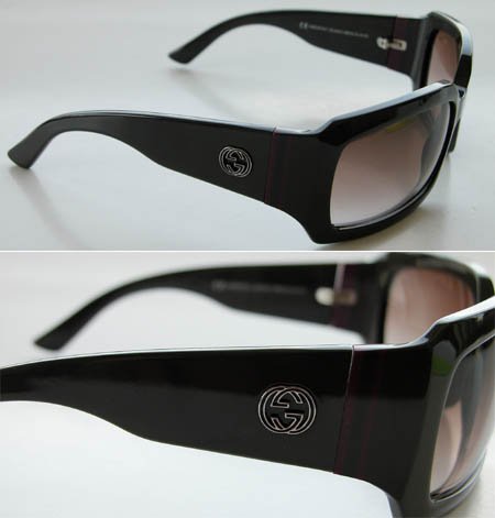 Click here to buy $260 Gucci 2593 Shield Sunglasses Brown Frame Brown.