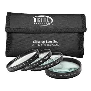 Digital Concepts +1 +2 +4 +10 Close-Up Macro Filter Set with Pouch (58mm) by