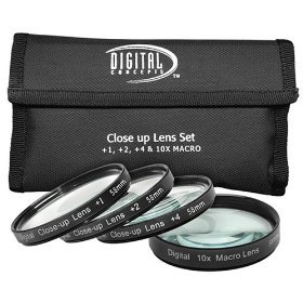 Digital Concepts +1 +2 +4 +10 Close-Up Macro Filter Set with Pouch (58mm)