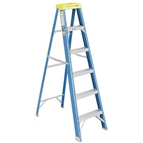 Werner 6004 250-Pound Duty Rating Type I Fiberglass Stepladder, 4-Foot
