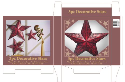 3pc Red Decorative