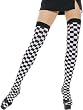 Checker Thigh Hi SeXy Black White Costume Hosiery Dress Up