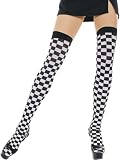 Checker Thigh Hi SeXy Black White Costume Hosiery Dress Up