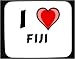 I Love Fiji Decorated Mouse Pad