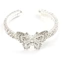 Diamante Butterfly Flex Bangle Bracelet