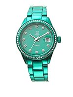 Light Time Reloj Alluminium Lady Strass Verde