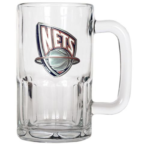 New Jersey Nets Large Glass Beer Mug