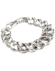 Lois Hill Large Hammered and Cutout Alternating Link Bracelet