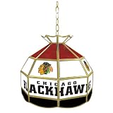 NHL Chicago Blackhawks stained glass Tiffany lamp - 16-inch