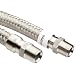 Parker Stainless Steel 316 Flex Hose, S/S 304 Braid, Male NPTF Both Ends, 1/2ID x .83OD, 12" Long