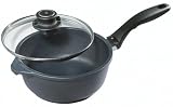 Swiss Diamond Cast-Aluminum Nonstick 1-2/5-Quart Saucepan with Lid