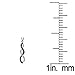 0.10 Carat (ctw) Sterling Silver Black & White Diamond Ladies Infinity Swirl Dangling Earrings 1/10 CT