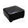 Black Leather Ottoman By Wholesale Interiors