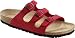 Birkenstock slippers Florida from Waxy Leather in red with a narrow insole