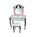 LC Creations Poodles In Paris Vanity with Mirror and Bench