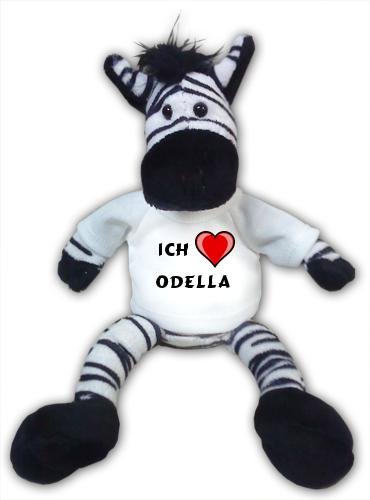 Plüschtier Zebra mit Ich liebe
