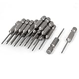 uxcell　プラスドライバービット　金属　グレー　20個入り　 磁気チップ　フィリップスクロスヘッドビット
