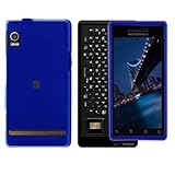 Motorola Droid A855 "PDA" Cell Phone Rubber Feel Dark Blue Protective Case  ....