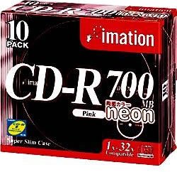 CDR80ZBKNX10S CDR 700MB 両面ネオンカラー(ブラック) 10枚パック スリムケース入