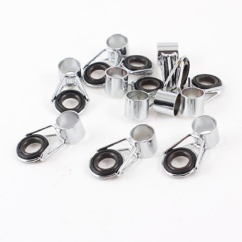 10 Pcs 0.33" Dia Fishing Rod Guide Tip Ring Eye Repair Spare Kit