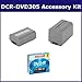 Sony DCR-DVD305 Camcorder Accessory Kit includes: SDNPFP70 Battery, 638002 Tape/ Media, SDNPFP50 Battery