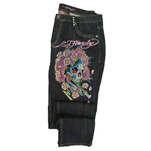 Ed Hardy women's Plus size Beautiful Ghost Skinny Jeans