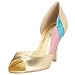 Buffalo Damen Peeptoe Glattleder gold