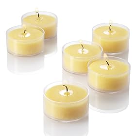 Clear Cup Tealight Candles Set of 400, Yellow Lemon Scent