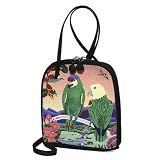 Eco Mini Bag with Amazon Parrots Painting by Artist Raul del Rio