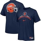 Men`s Illinois Fighting Illini Navy Football Practice Tshirt