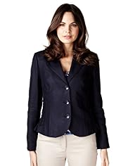 Per Una Pure Linen Ruched Panelled Jacket