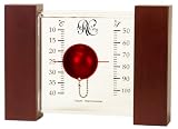 Galile Thermometers Desktop Style with Cherry Columns and Red Sphere