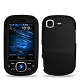 Black Rubberized Snap-On Hard Skin Case Cover for Samsung Strive A687 Phone ....