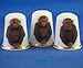 Porcelain China Collectable Thimbles - Set of Three Hear no Evil , See no Evil