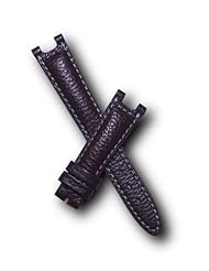Watch: 17mm Brown Buffalo Grain Genuine Leather Pin Buckle Watchband with White Stitching to fit TAG Heuer S/el ( SEL Sports Elegance) Mid-size models - Watchstrapworld