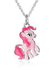 My Little Pony Girls Fine Silver Plated Pinkie Pie Pendant Necklace, 18"