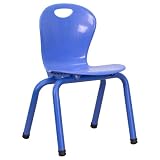 Flash Kids Chair Blue Plastic Stackable 13 inch Seat Height 41MXkPsoUOL. SL160 Flash Kids: Flash Kids Chair Blue Plastic Stackable 13 inch Seat Height