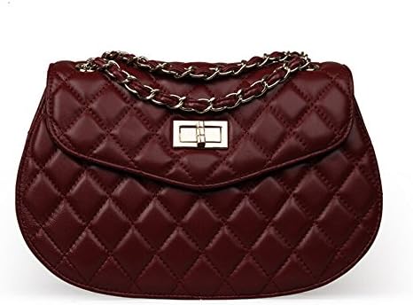 Talentote Hot Item Original Lambskin Diamond Quilted Handbag Shoulder Bag Cross Body Bag Ttc-l-chch55 (burgundy)