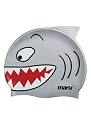 Kids Fun Silicone Swim Hat - Silver Shark